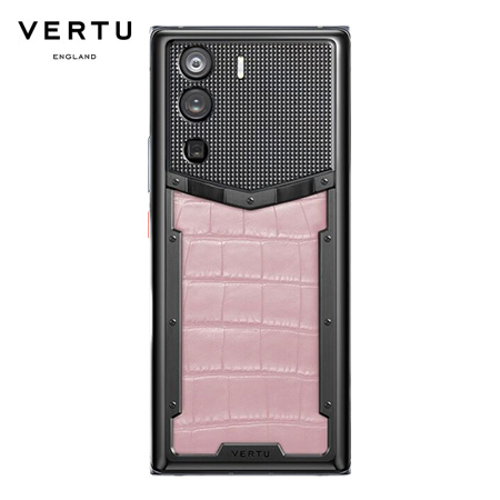 VERTU纬图WEB3.0 5G手机 樱花粉鳄鱼皮 一机双系统 高通骁龙8 Gen1处理器