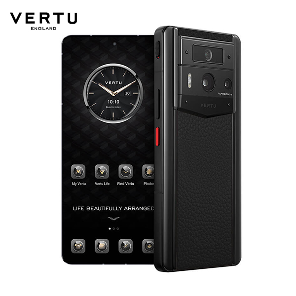 【新品墨玉黑小牛皮】VERTU纬图 METAVERTU 2 安全隐私加密双模型AI手机 12GB+512GB