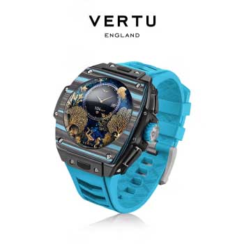 【预售中】VERTU纬图Grand Watch新款智能手表测心率血氧 黑蓝碳纤维