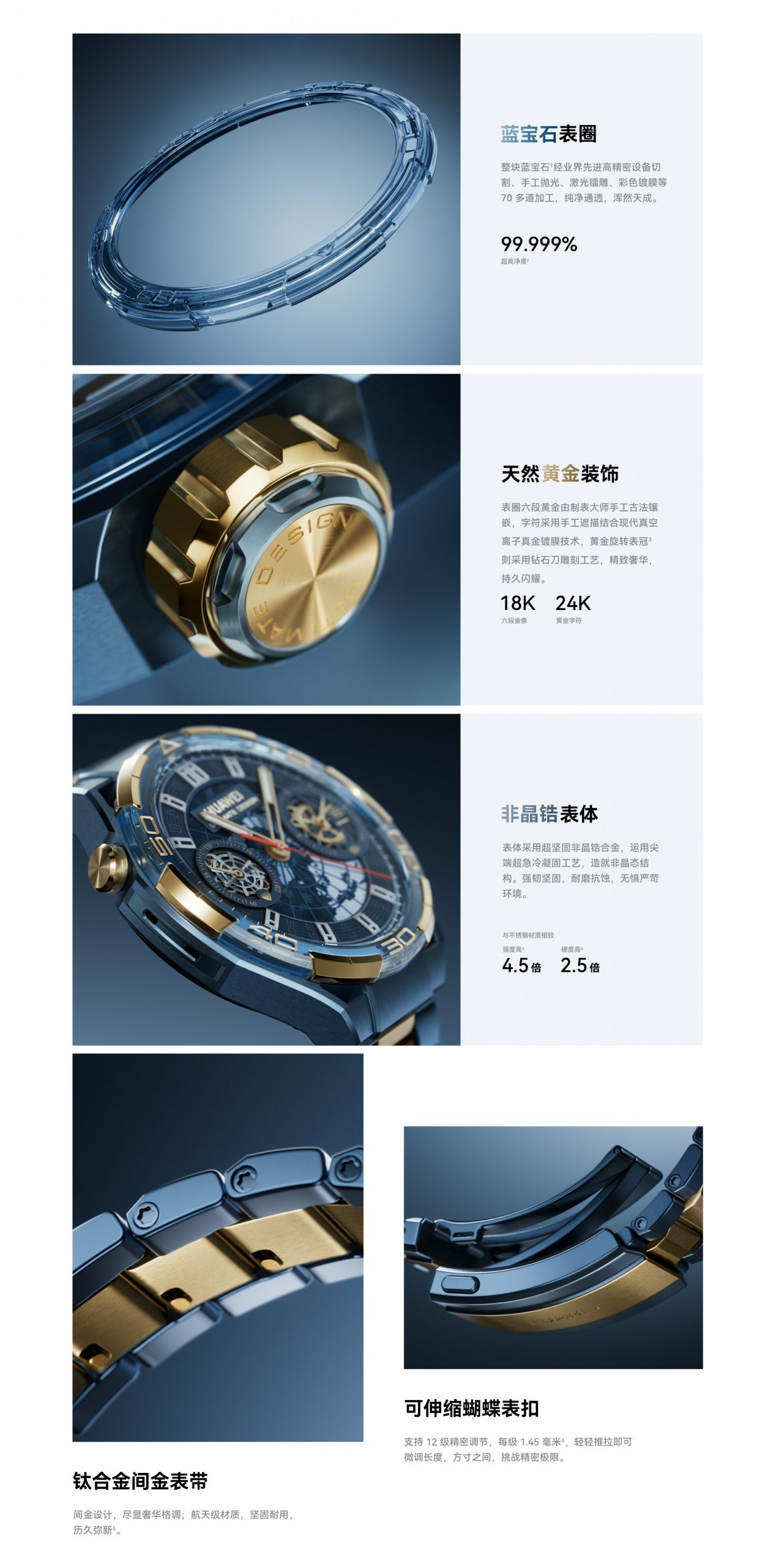 【华为黄金智能手表】尊贵设计 | 全天候健康监测 成就精英腕间格调