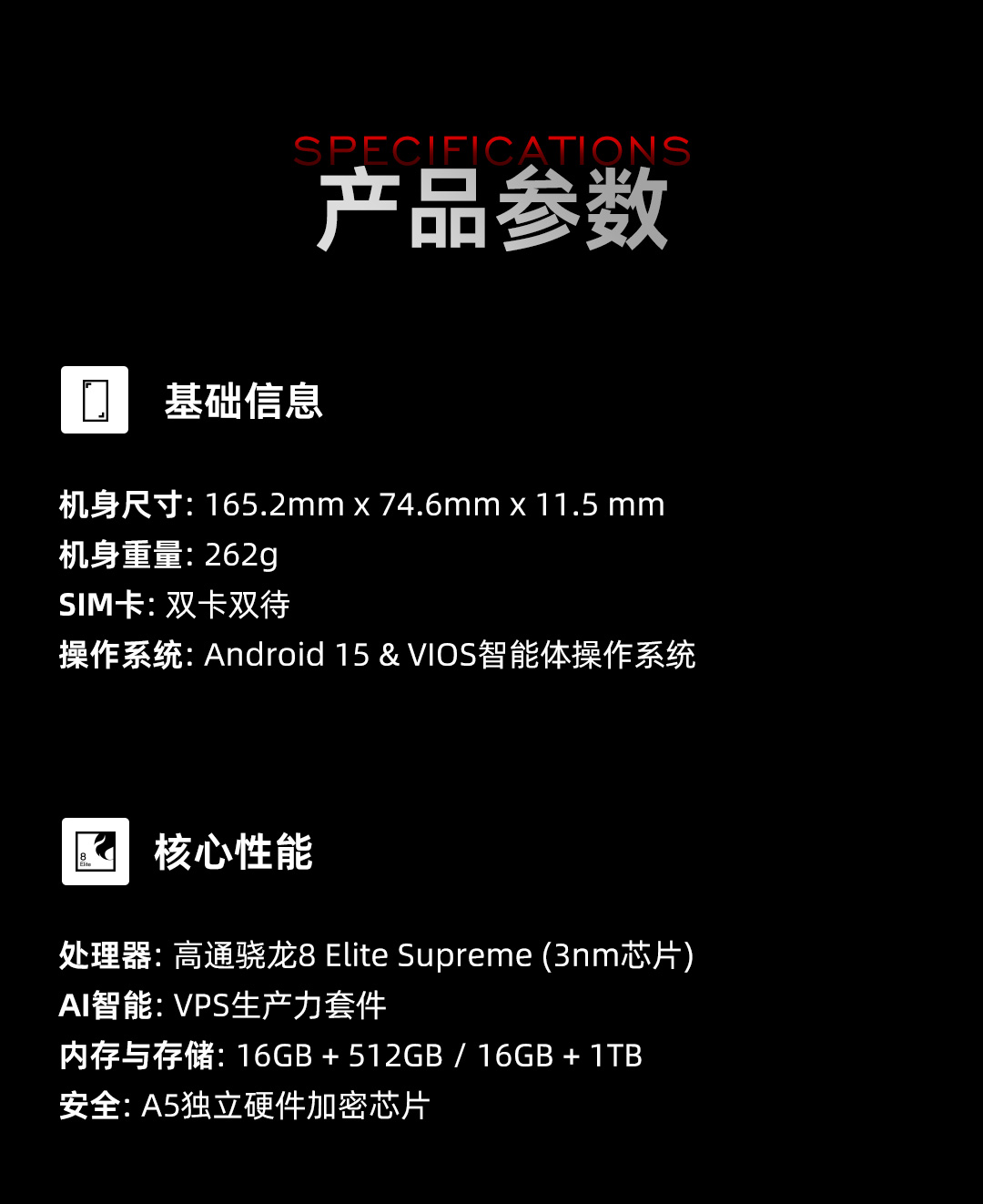 【25新品上市 】纬图AGENT QAi智能体手机 直面屏安全加密三系统礼品 黑色绗线16GB+1TB